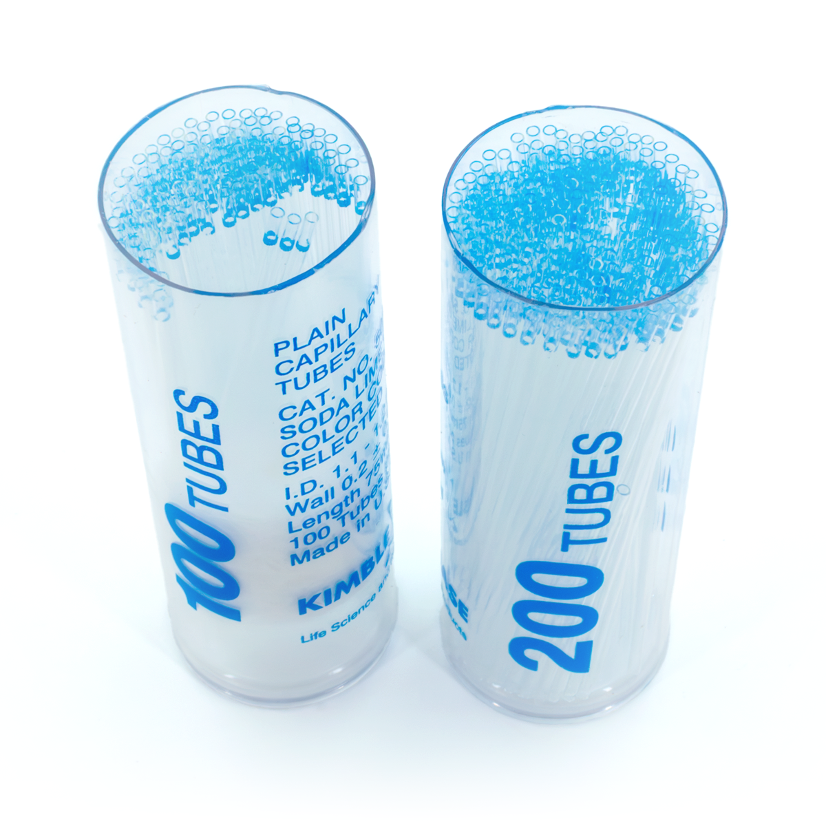 TUBO CAPILAR AZUL SIN HEPARINA KIMBLE CHASE 40A502/41A2502 PARA MICROHEMATOCRITO