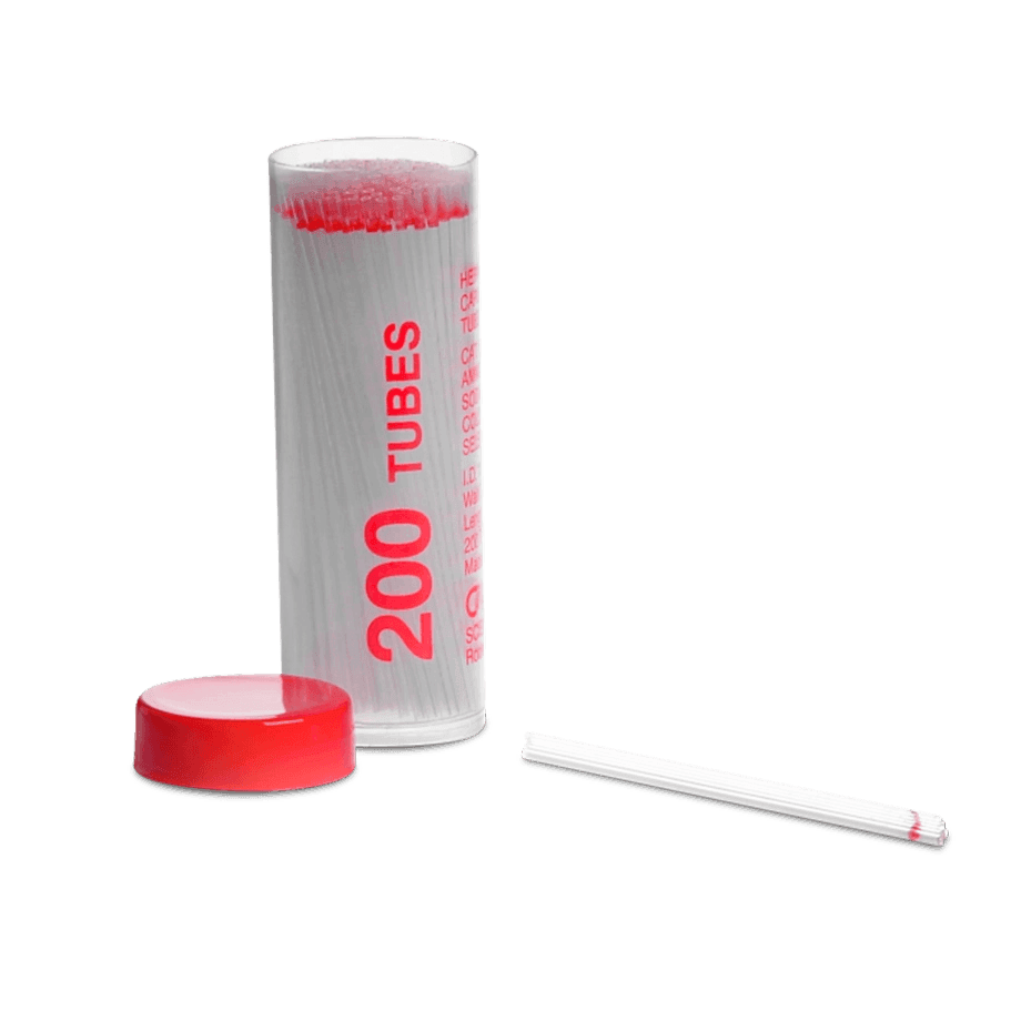 TUBO CAPILAR ROJO CON HEPARINA KIMBLE CHASE 40B501/41B2501 PARA MICROHEMATOCRITO - Mercalab