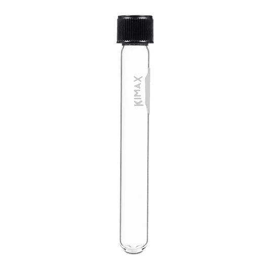 TUBO DE ENSAYO CON TAPA DE ROSCA FENÓLICA KIMAX 45066A INCLUYE EMPAQUE DE TEFLÓN - Mercalab