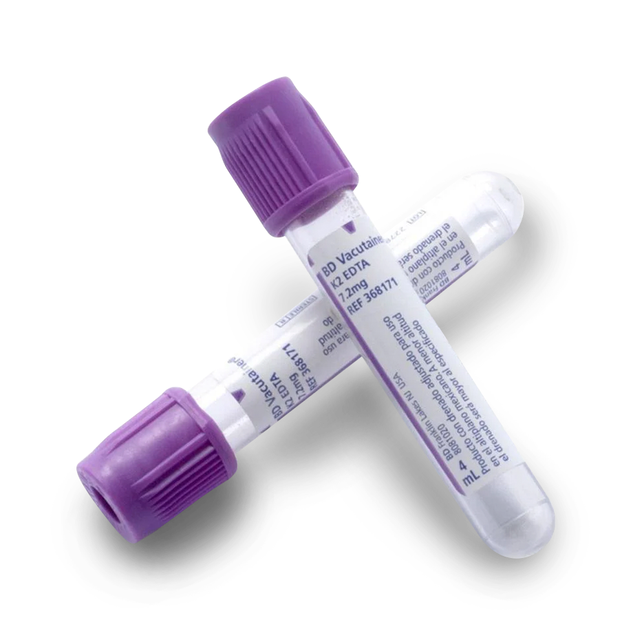 TUBO VACUTAINER LILA EDTA K2 DE 4 ML BD 368171