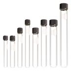 Tubo de Ensayo de Vidrio con Tapa de Rosca Fenólica - Pack 10 Piezas - Kimax 45066