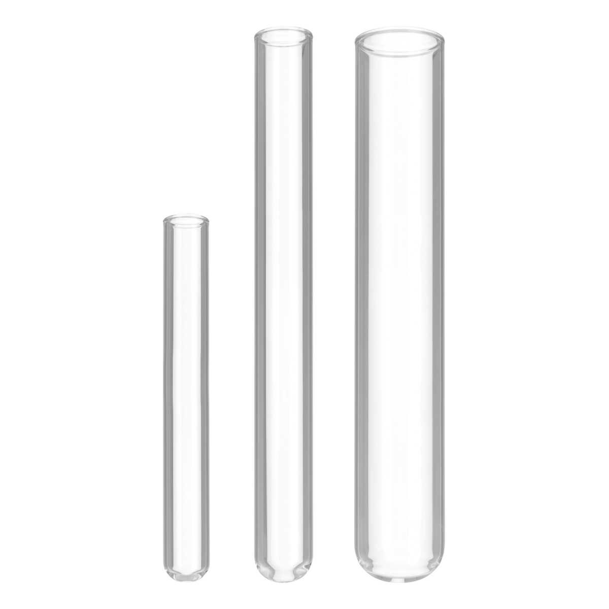 Tubo de Ensayo de Vidrio Sin Labio (Totalmente Liso) - Pack 20 Piezas - Kimax 45060