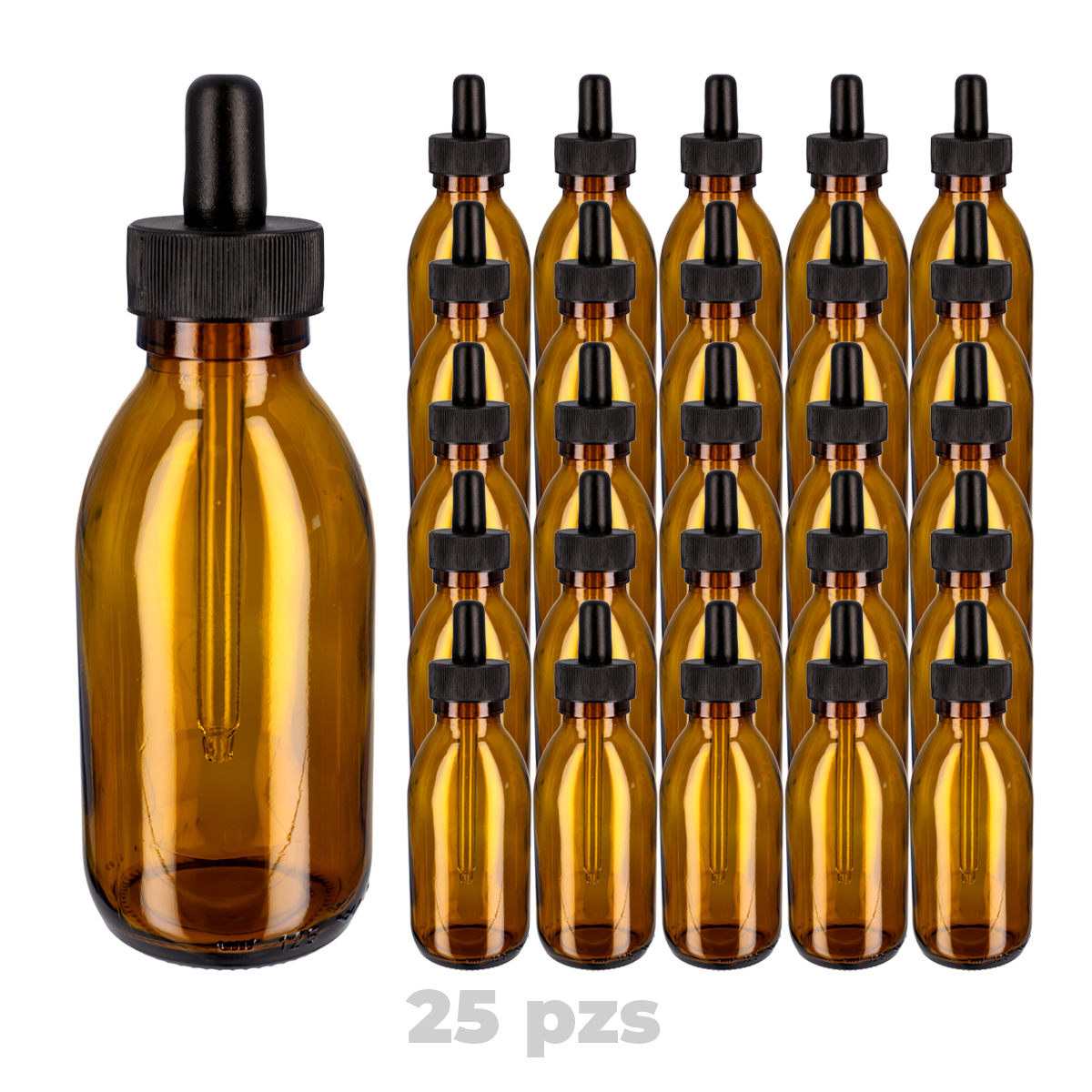 Frasco Gotero Ámbar - Pack 25 Piezas - Eslab