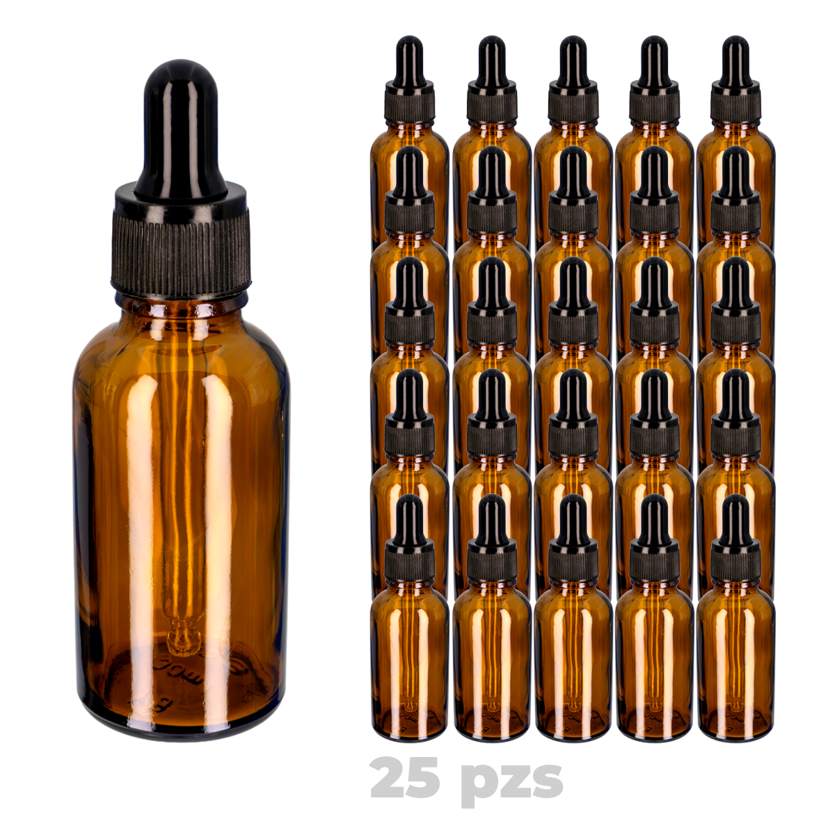 Frasco Gotero Ámbar - Pack 25 Piezas - Eslab