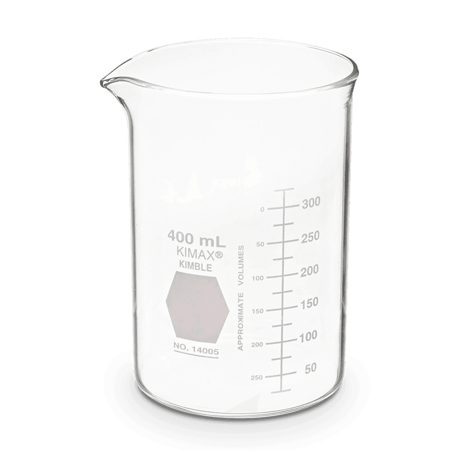 VASO DE PRECIPITADO REFORZADO FORMA BAJA KIMAX 14005 CON ESCALA BLANCA - Mercalab