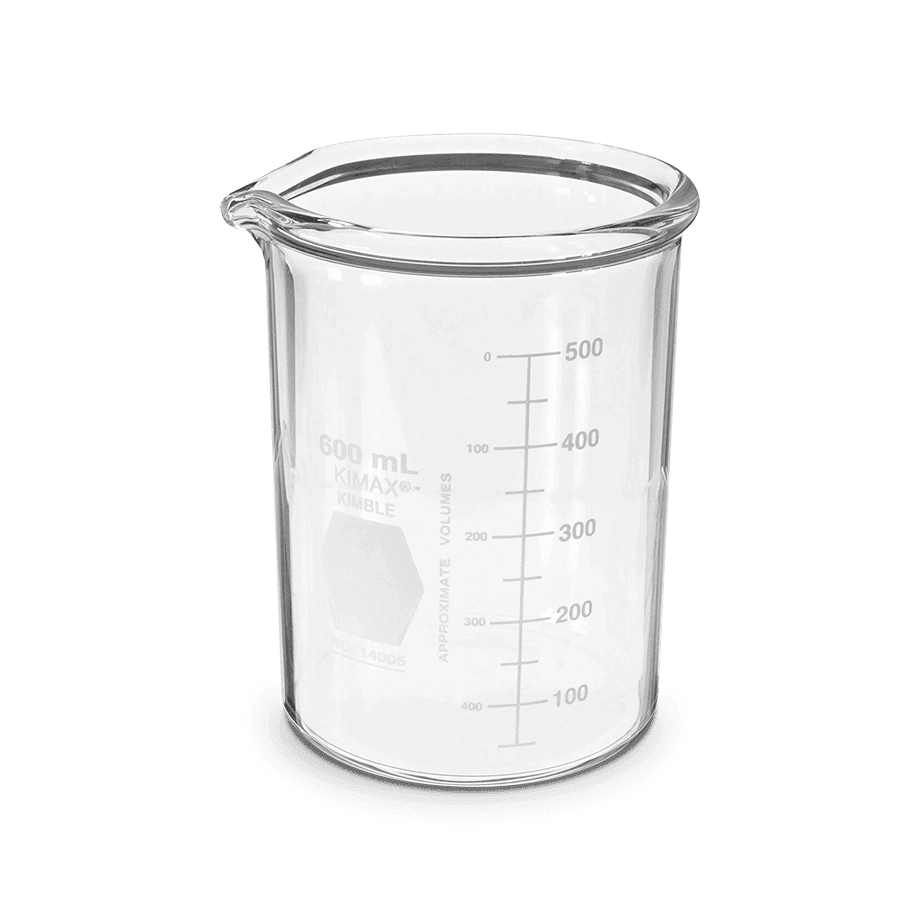 VASO DE PRECIPITADO REFORZADO FORMA BAJA KIMAX 14005 CON ESCALA BLANCA - Mercalab