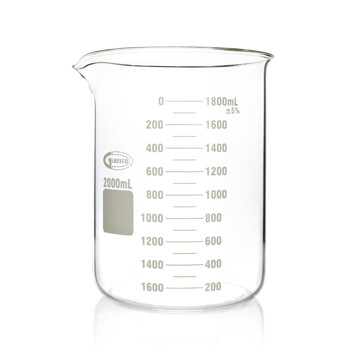 VASO DE PRECIPITADO GRIFFIN FORMA BAJA GLASSCO 229.402 CON ESCALA BLANCA