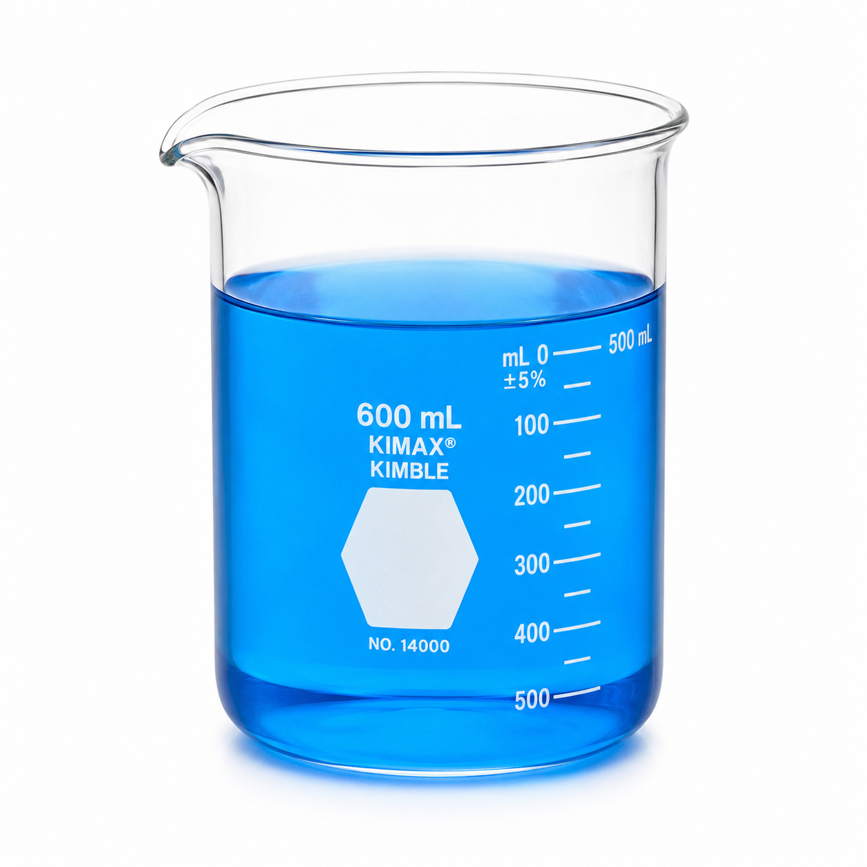 VASO DE PRECIPITADO GRIFFIN FORMA BAJA KIMAX 14000 CON ESCALA BLANCA