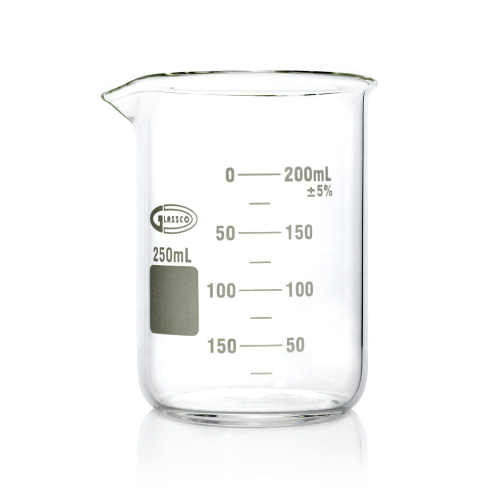 VASO DE PRECIPITADO REFORZADO DE VIDRIO BOROSILICATO GLASSCO