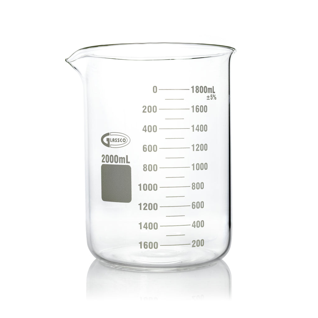VASO DE PRECIPITADO REFORZADO DE VIDRIO BOROSILICATO GLASSCO