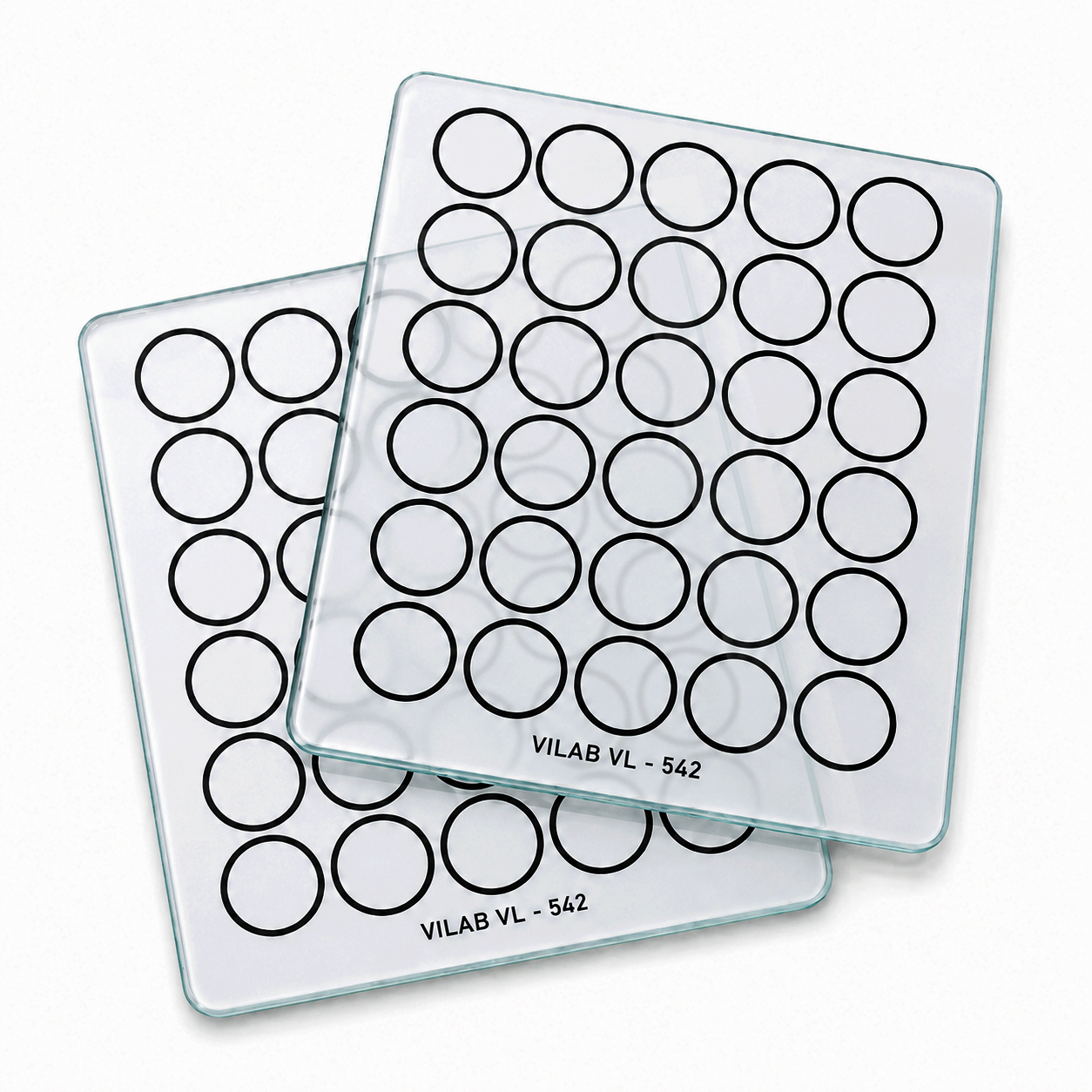 Placa de Vidrio para Reacciones de Aglutinación (con Anillos) - Pack 2 Piezas - VI-LAB