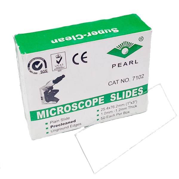 PORTAOBJETOS DE VIDRIO PEARL 7101/7102 DE 26X76 MM - Mercalab