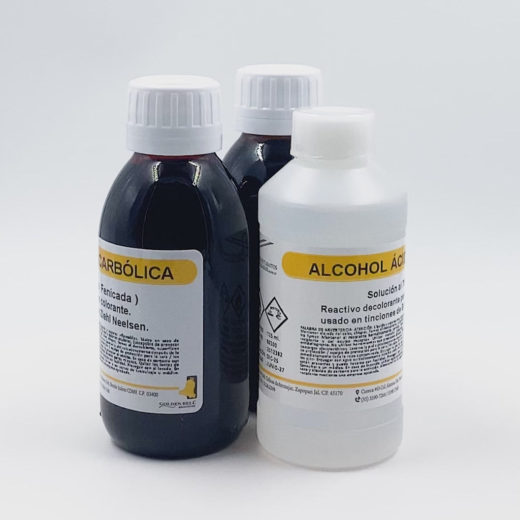 COLORANTE PARA TINCIÓN DE ZIEHL NEELSEN GOLDEN BELL