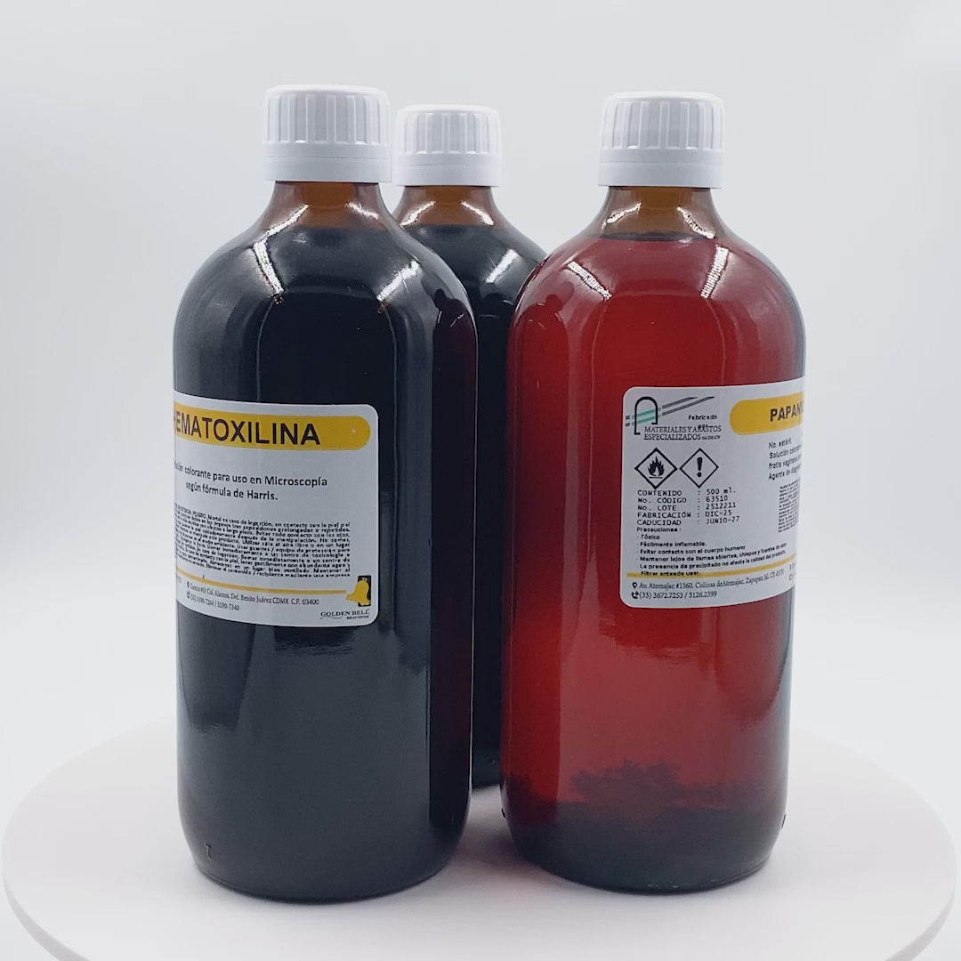 Kit para Tinción de Papanicolaou (Citología y Fluidos) - OG-6, EA-50 y Hematoxilina - GOLDEN BELL