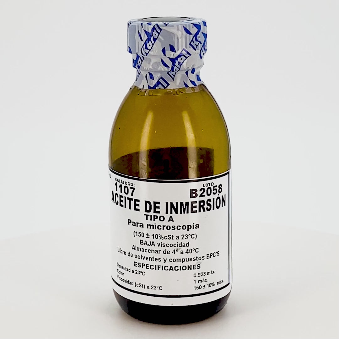 Aceite De Inmersión Tipo A Para Microscopia I.R. 1.515 y de Baja Viscosidad - 30 ML - Karal