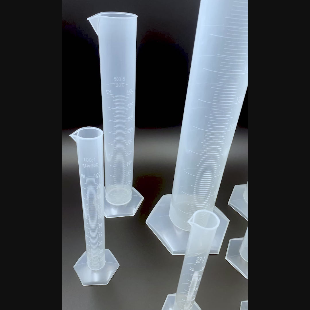 PROBETA DE PLÁSTICO POLYLAB CON BASE HEXAGONAL DE POLIPROPILENO AUTOCLAVABLE